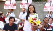 Ariadna Ayala, respaldada ´por juntas auxiliares; quieren que siga siendo Presidenta.